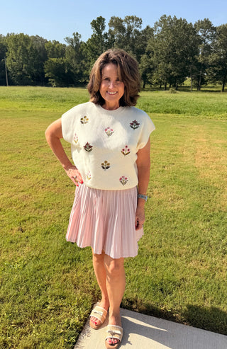 Blush Hour Pleated Skirt