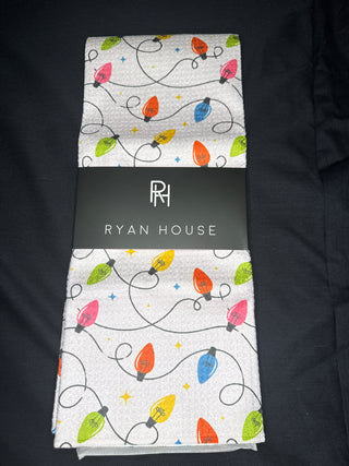 Ryan House Christmas Lights Tea Towel
