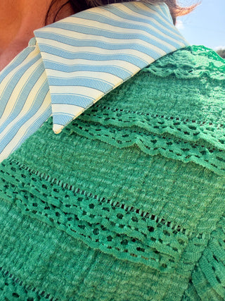 Emerald Coast Ruffle Top