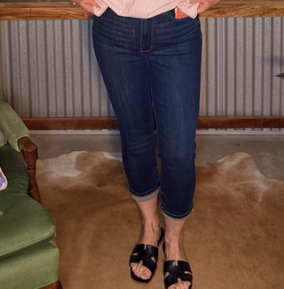 Judy Blue HW Capri with Single Cuff