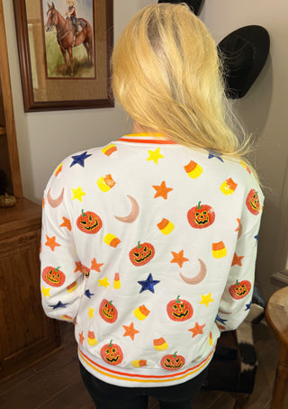 Queen of Sparkles White Pumpkin Icon Sweatshirt
