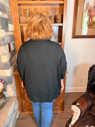 She & Sky Cowl Neck Long Sleeve Top