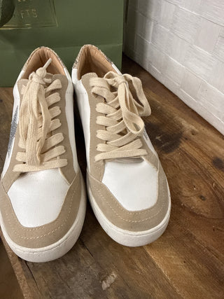 The Irene Taupe Calfhide Star Sneaker