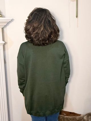 Umgee Evergreen Ease V-Neck Sweater