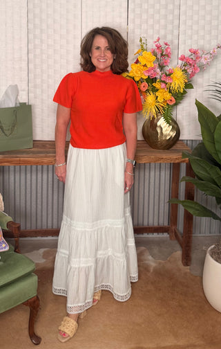 She & Sky Sweet Tiered Lace Skirt