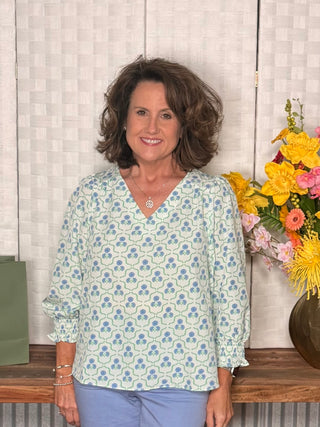 Mary Square Sweetbriar Lattice Top