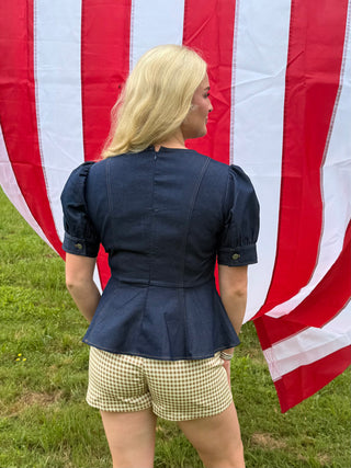 Denim Darling Peplum Top