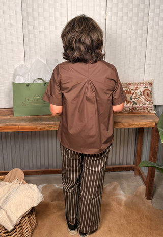 Entro Brown Striped Pants