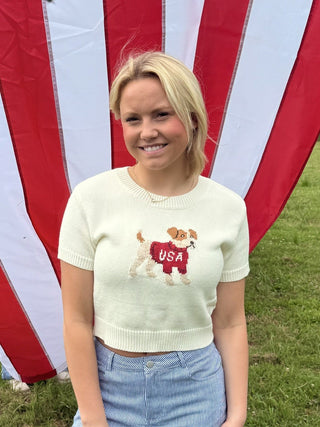 Puppy Love USA Sweater Top