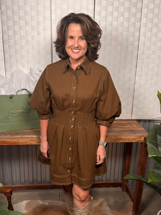 Country Roads Button Down Dress