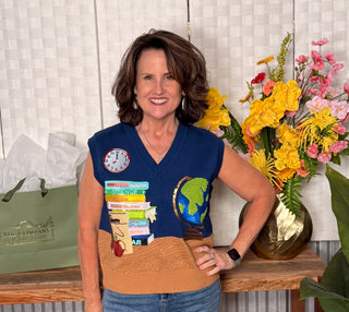 Queen of Sparkles Books & Globe Knit Tank