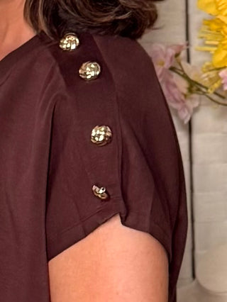Entro Golden Hour Button Tee
