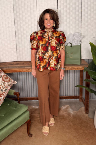 Autumn Romance Floral Top