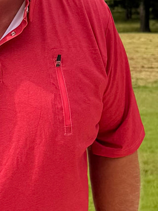 BCR Heathered Red Polo