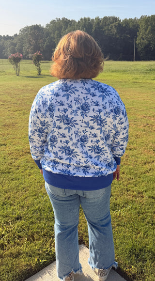 La Tech BC Floral Toile Sweatshirt