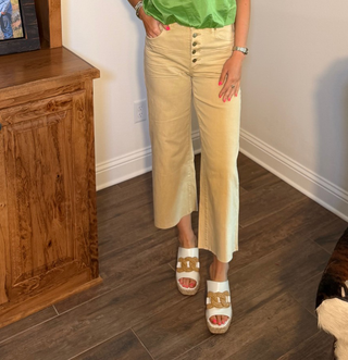 Easel Button Front Jeans