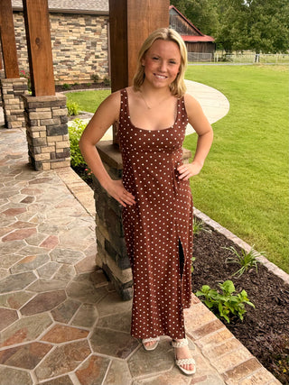 Polka Dot Midi Dress