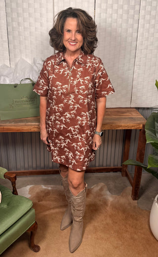 Wild Horse Zip Front Dress