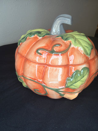 Harvest Morning Pumpkin Covered Soup Bowl