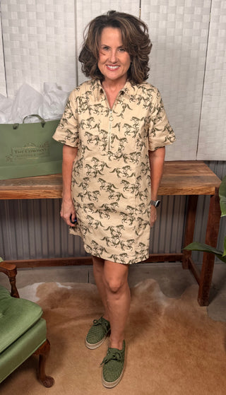 Wild Horse Zip Front Dress