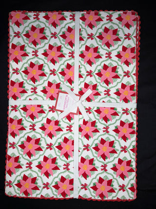 Poinsettia Placemats with Ric Rac Trim