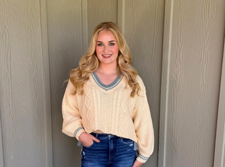 Fantastic Fawn Side Ribbon Tie Sweater