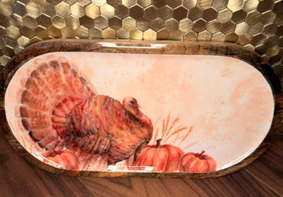 Mango Wood Fall Turkey Tray