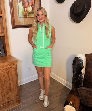 Aryeh Mid Zip Mock Neck Dress