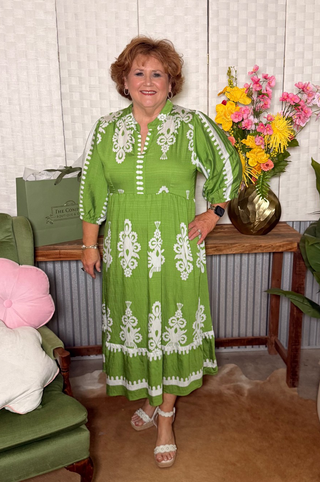 Umgee Border Midi Dress