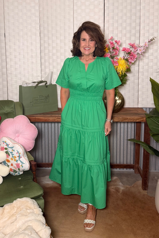 Everyday Grace Smocked Midi Dress