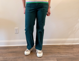 Risen High Rise Ankle Flare Pocket Jeans