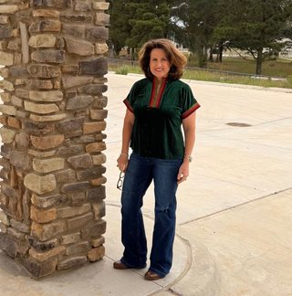 THML Half Zip Suede Top