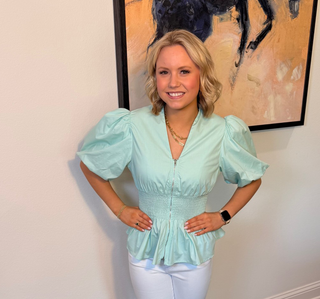 She & Sky Zipped in Style Peplum Top
