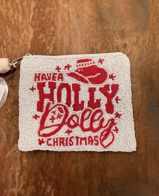 Holly Dolly Christmas Coin Pouch