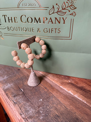 WW Natural Ball Hoop Earrings