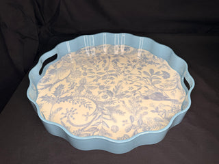 Gilded Cottage Scalloped Lacquered Tray 13 inch