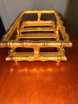 Gold Bamboo Guest Towel Holder