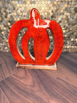 Orange Maple Wood Pumpkin