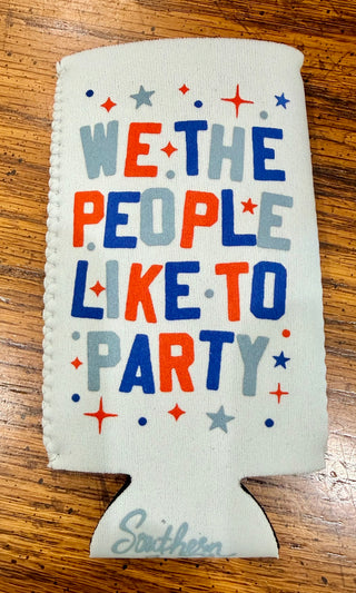 Southern Fried We the People Slim Can Koozie