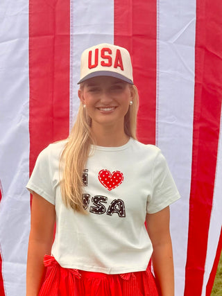 USA Puff Embroidered Hat