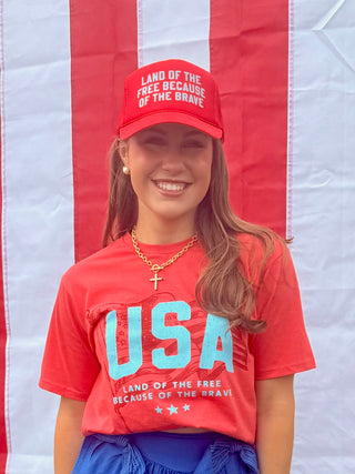Land of the Free USA Graphic Tee