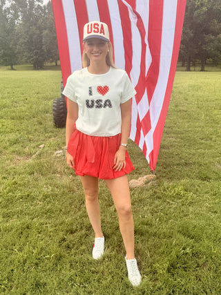 I Heart USA Cropped Top