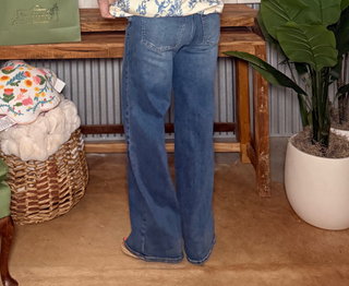 Judy Blue Straight Leg Column Jeans with Corduroy Waist