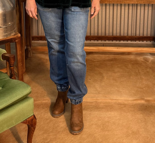 Risen High Rise Ankle jogger Relaxed Jeans