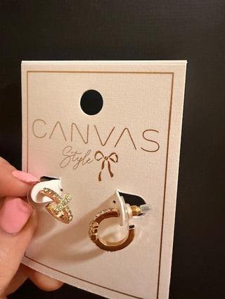 Mabel Pave Cross Stud Earrings