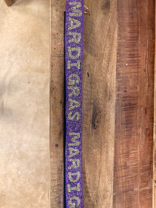 La Chic Mardi Gras Beaded Strap