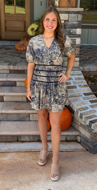 Entro MIdnight Toile Dress