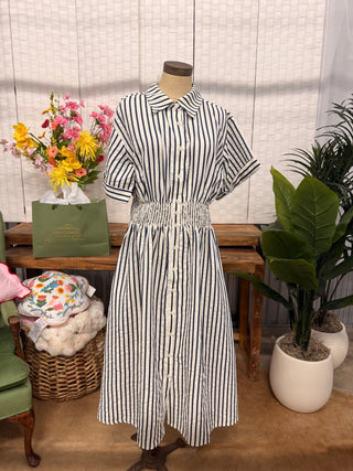 She & Sky Harbor Stripe Midi Dress