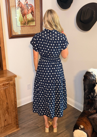 She & Sky Classic Dot Midi Dress