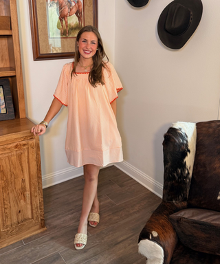 She & Sky Sweet Stripe Scallop Dress